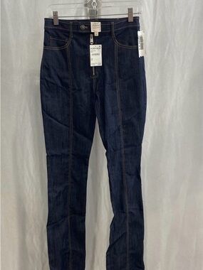 cinq a sept Dark Blue Skinny Jeans with Contrast Stitching